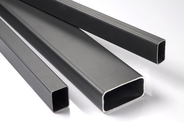 black cut pieces of metal